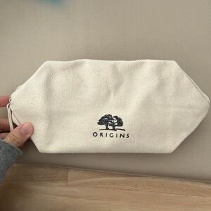 Origins Cream Canvas Cosmetic Bag